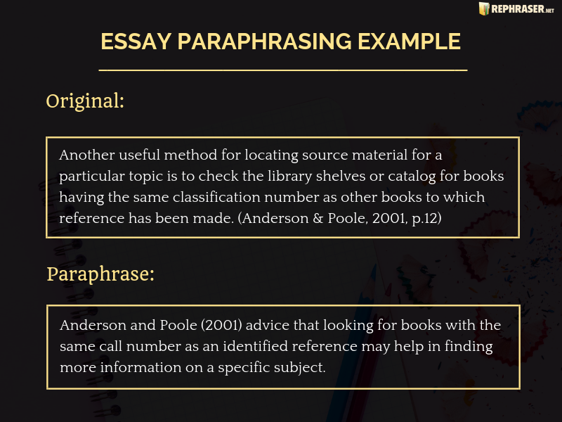 paraphrasing essay